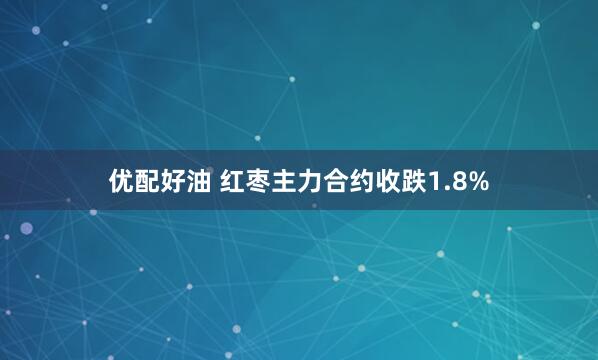 优配好油 红枣主力合约收跌1.8%
