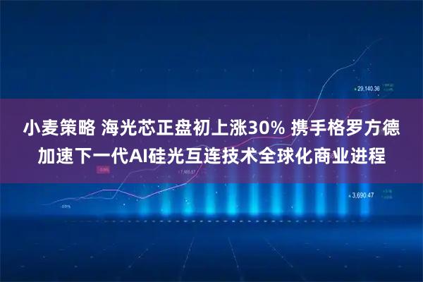 小麦策略 海光芯正盘初上涨30% 携手格罗方德加速下一代AI硅光互连技术全球化商业进程
